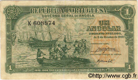 1 Angolar  ANGOLA  1948 P.070 pr.TTB