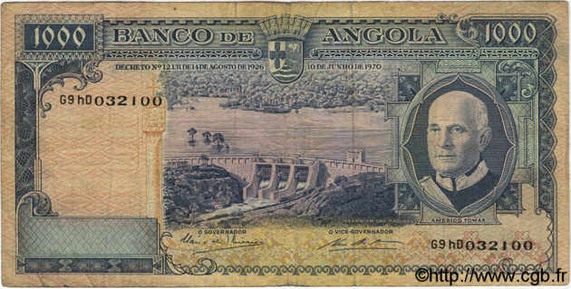 1000 Escudos  ANGOLA  1970 P.098 B