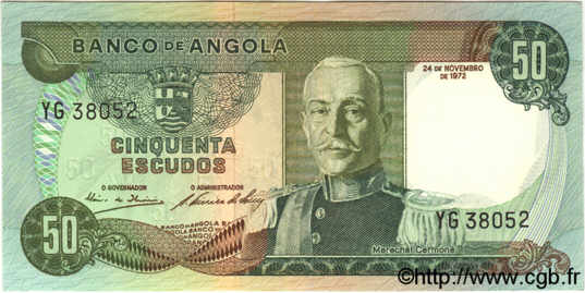 50 Escudos ANGOLA  1972 P.100 pr.NEUF