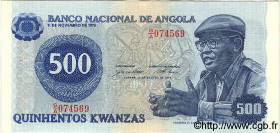 500 Kwanzas  ANGOLA  1979 P.116 SUP