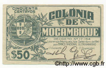50 Centavos  MOZAMBIQUE  1941 P.080 TTB