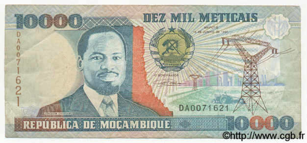 10000 Meticais MOZAMBIQUE  1991 P.137 TTB