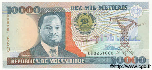 10000 Meticais  MOZAMBIQUE  1991 P.137 NEUF