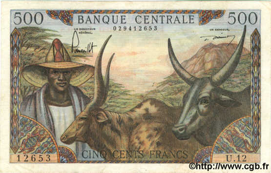 500 Francs  CAMEROUN  1962 P.11 TTB