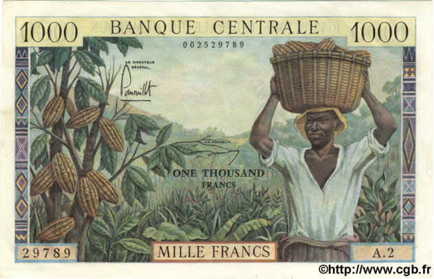 1000 Francs CAMEROUN  1962 P.12 SUP