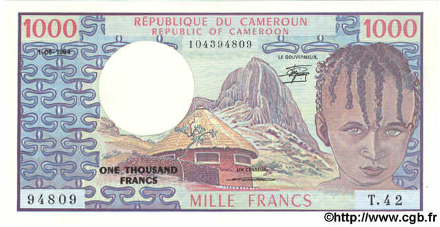 1000 Francs CAMEROUN  1984 P.21 SUP