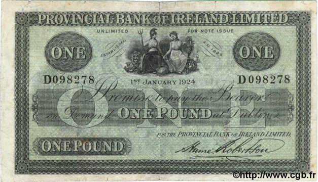 1 Pound IRLANDE  1924 P.A124 pr.TB