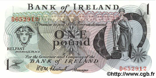 1 Pound IRLANDE DU NORD  1972 P.061a NEUF
