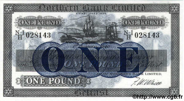 1 Pound IRLANDE DU NORD  1940 P.178b NEUF