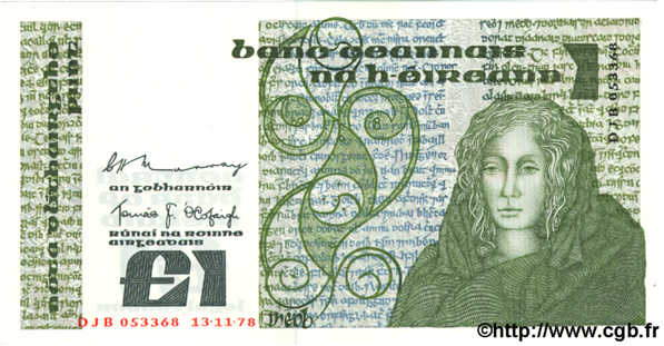 1 Pound IRLANDE  1978 P.070b NEUF