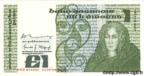 1 Pound IRLANDE  1980 P.070b NEUF