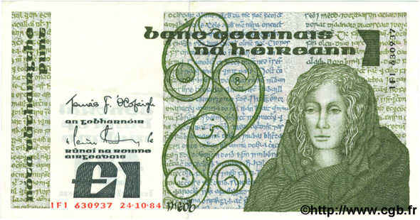 1 Pound IRLANDE  1984 P.070c SUP