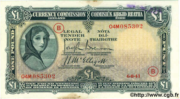 1 Pound IRLANDE  1941 P.002C TTB