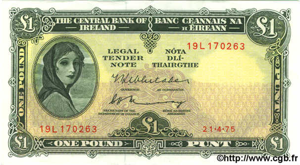 1 Pound  IRLANDE  1975 P.064c SUP