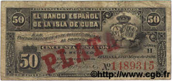 50 Centavos CUBA  1896 P.046b SUP