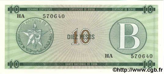 10 Pesos CUBA  1985 P.FX08 NEUF