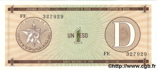 1 Peso CUBA  1985 P.FX27 NEUF