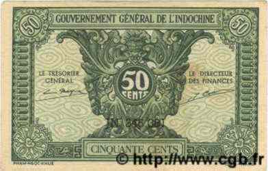 50 Cents INDOCHINE FRANÇAISE  1943 P.091 SUP