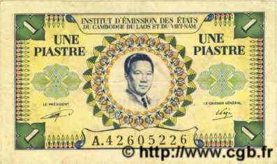 1 Piastre - 1 Dong FRENCH INDOCHINA  1952 P.104 VF