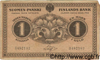 1 Markka FINLAND  1916 P.019 VF
