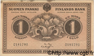 1 Markka FINNLAND  1916 P.019 fVZ