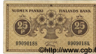 25 Pennia FINNLAND  1918 P.033 S