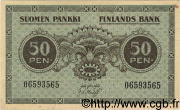 50 Pennia FINLAND  1918 P.034 XF+