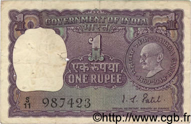 1 Rupee INDIA  1977 P.066 F