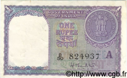 1 Rupee INDIA  1951 P.074b VF+