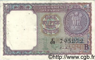 1 Rupee INDIA  1965 P.076c F