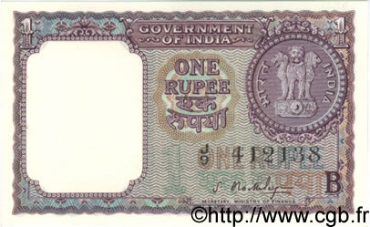1 Rupee INDIA  1965 P.076c AU