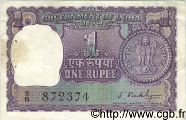 1 Rupee INDIA
  1966 P.077a q.BB