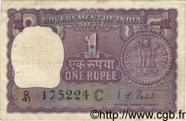 1 Rupee INDIA
  1970 P.077g MB
