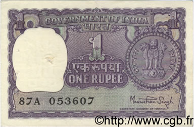 1 Rupee INDIA  1976 P.077t VF