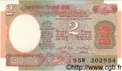 2 Rupees INDIEN
  1977 P.079d fST