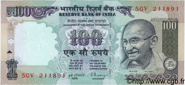 100 Rupees INDIEN
  1996 P.091c VZ+
