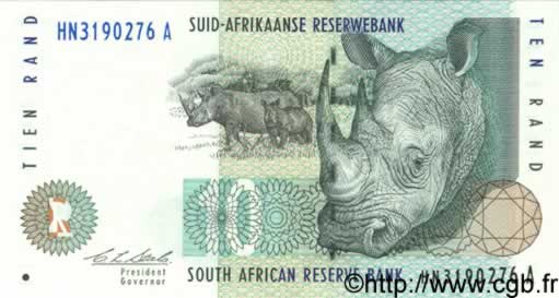 10 Rand  AFRIQUE DU SUD  1993 P.123 NEUF