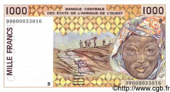 1000 Francs ÉTATS DE L AFRIQUE DE L OUEST  1999 P.211Bj NEUF