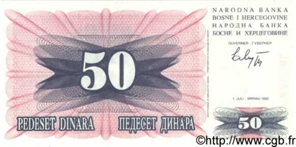 50 Dinara  BOSNIE HERZÉGOVINE  1992 P.012a NEUF