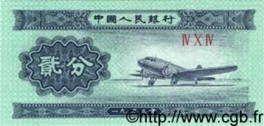 2 Fen CHINE  1953 P.0861b NEUF