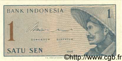 1 Sen INDONÉSIE  1964 P.090 NEUF