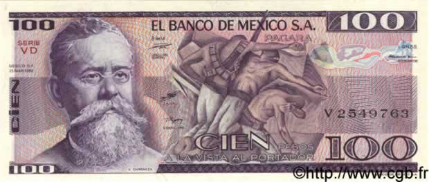 100 Pesos  MEXIQUE  1982 P.074c NEUF