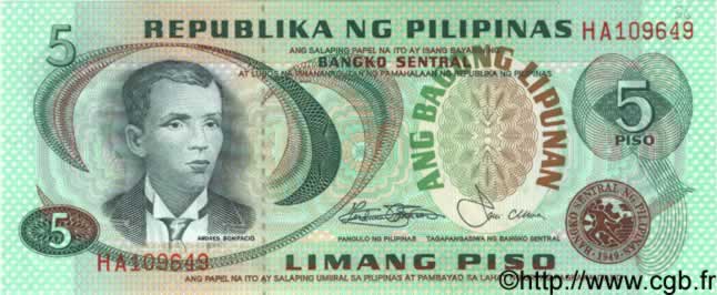 5 Piso PHILIPPINES  1970 P.148a NEUF