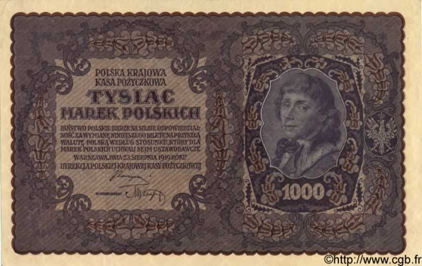 1000 Marek  POLOGNE  1919 P.029 SPL
