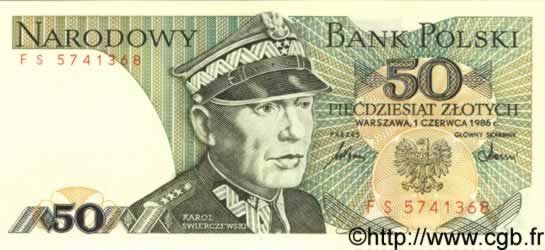 50 Zlotych  POLOGNE  1986 P.142c NEUF