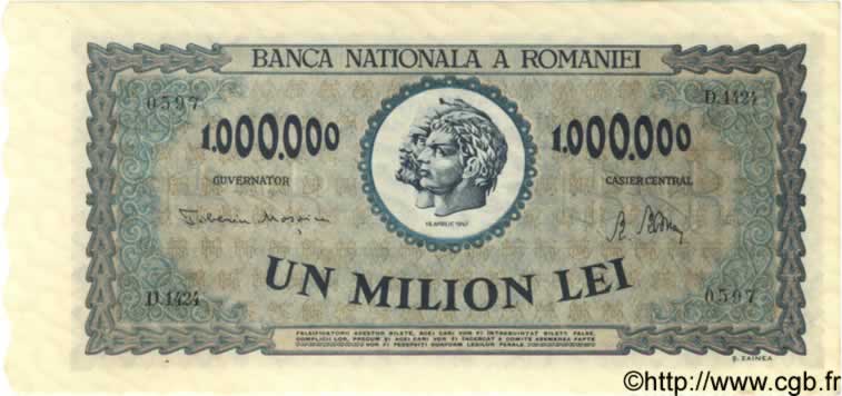 1000000 Lei ROUMANIE  1947 P.060a pr.NEUF