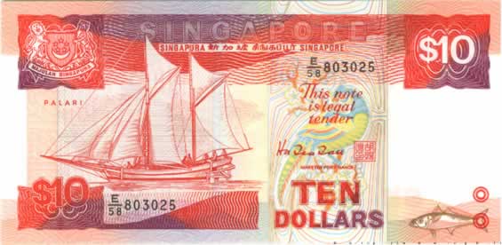 10 Dollars  SINGAPOUR  1988 P.20 NEUF