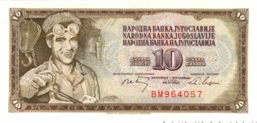 10 Dinara  YOUGOSLAVIE  1968 P.082b NEUF