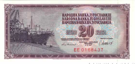 20 Dinara YOUGOSLAVIE  1981 P.088b NEUF