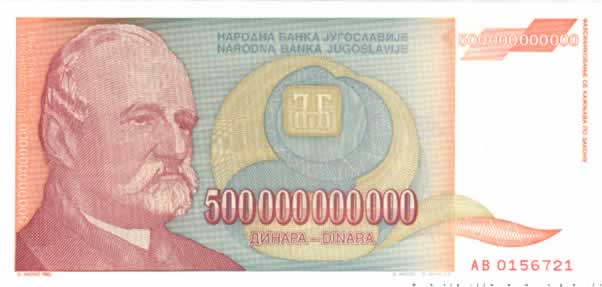 500000000000 Dinara YOUGOSLAVIE  1993 P.137 NEUF